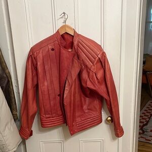 Vintage Mauve Leather Jacket
